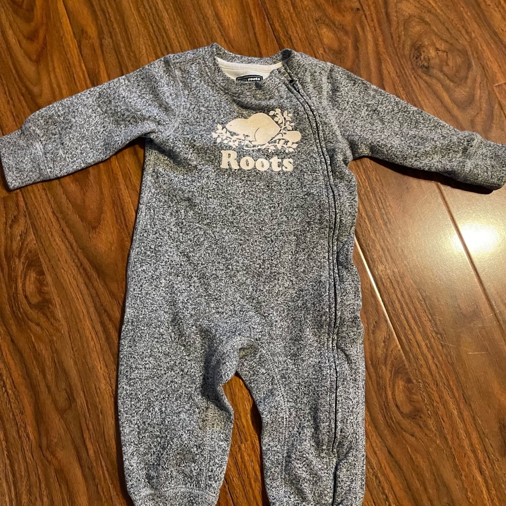 Roots Gray Kids One Piece 12-18 months